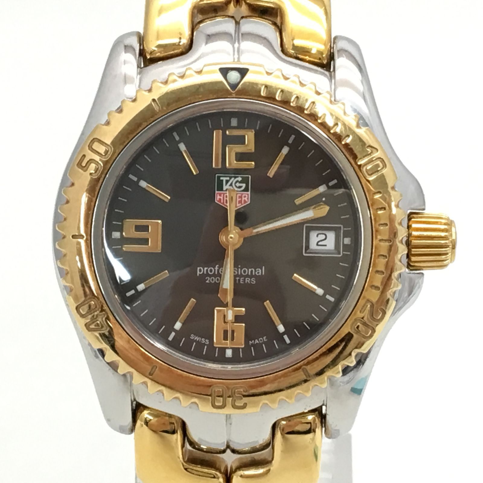 タグホイヤー 腕時計 18K ゴールド×シルバー 稼働品 10-804