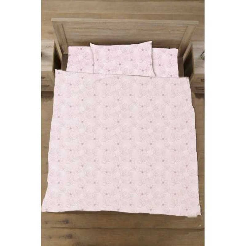 送料無料 ♥ 未開梱 生毛工房 掛ふとんカバー 綿ローン リーフ ダブルロングサイズ 綿 |190×230cm|ピンク