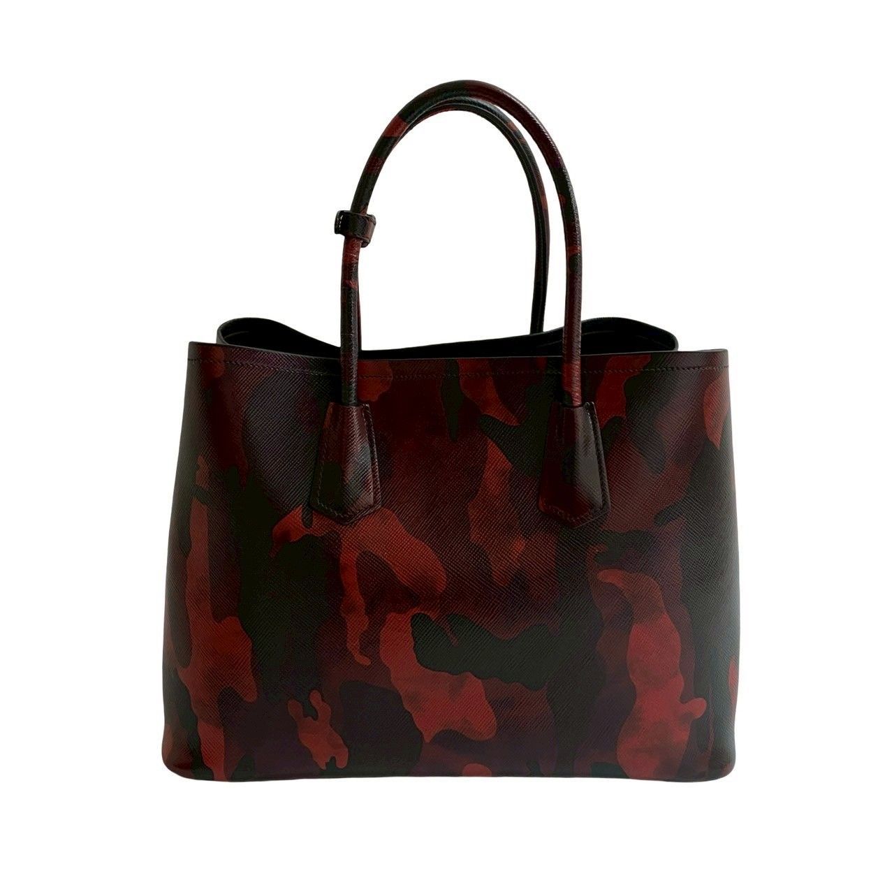 【良品！✨】プラダ PRADA トートバッグ ショルダー 2way カモフラ 極 美品 PRADA プラダ 三角ロゴ 金具 カモフラージュ 柄 レザー