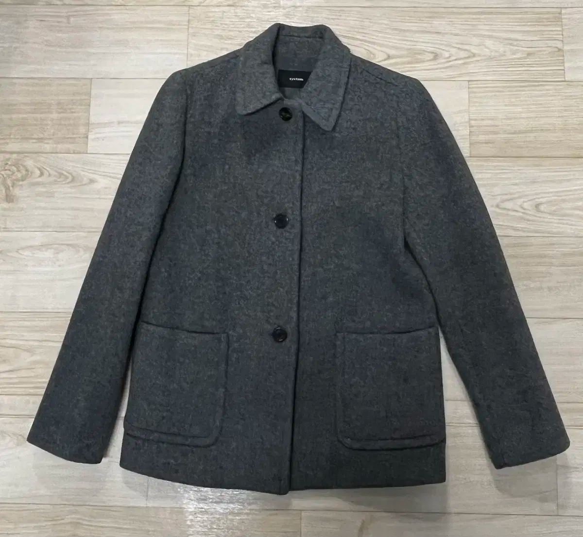 SYSTEM システム グレー ウール ジャケット