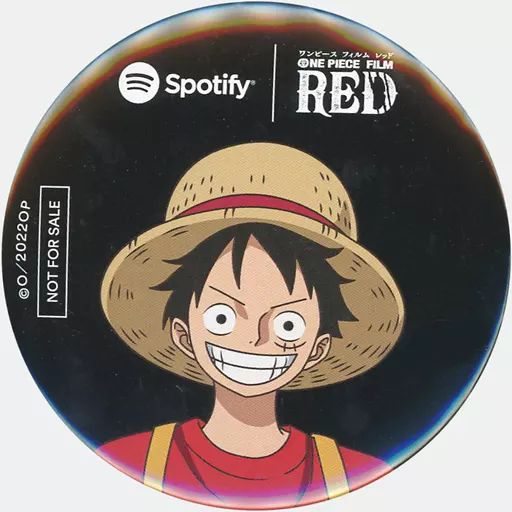中古】バッジ・ピンズ モンキー・D・ルフィ(黒背景) 缶バッジ