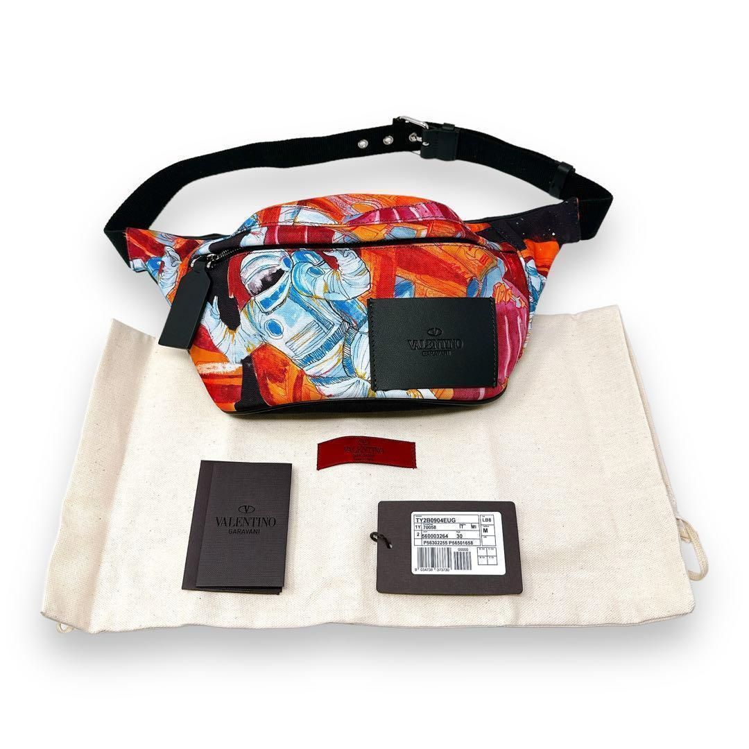 ヴァレンティノ ガラヴァーニ ナイロン ウエストバッグ マルチカラー