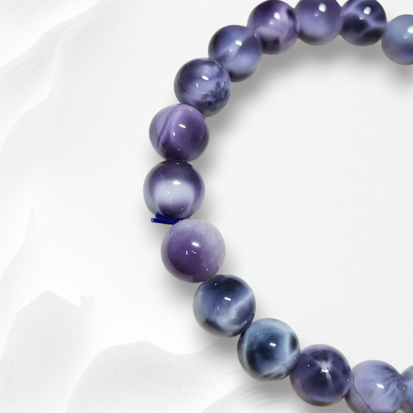 鑑別書付き‼️本物パープルラリマーブレスレット💜‪高品質の‬