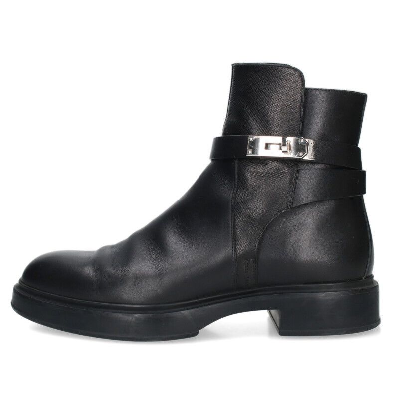 エルメス ケリー金具付きストラップレザーブーツ メンズ 42 - メルカリ 
