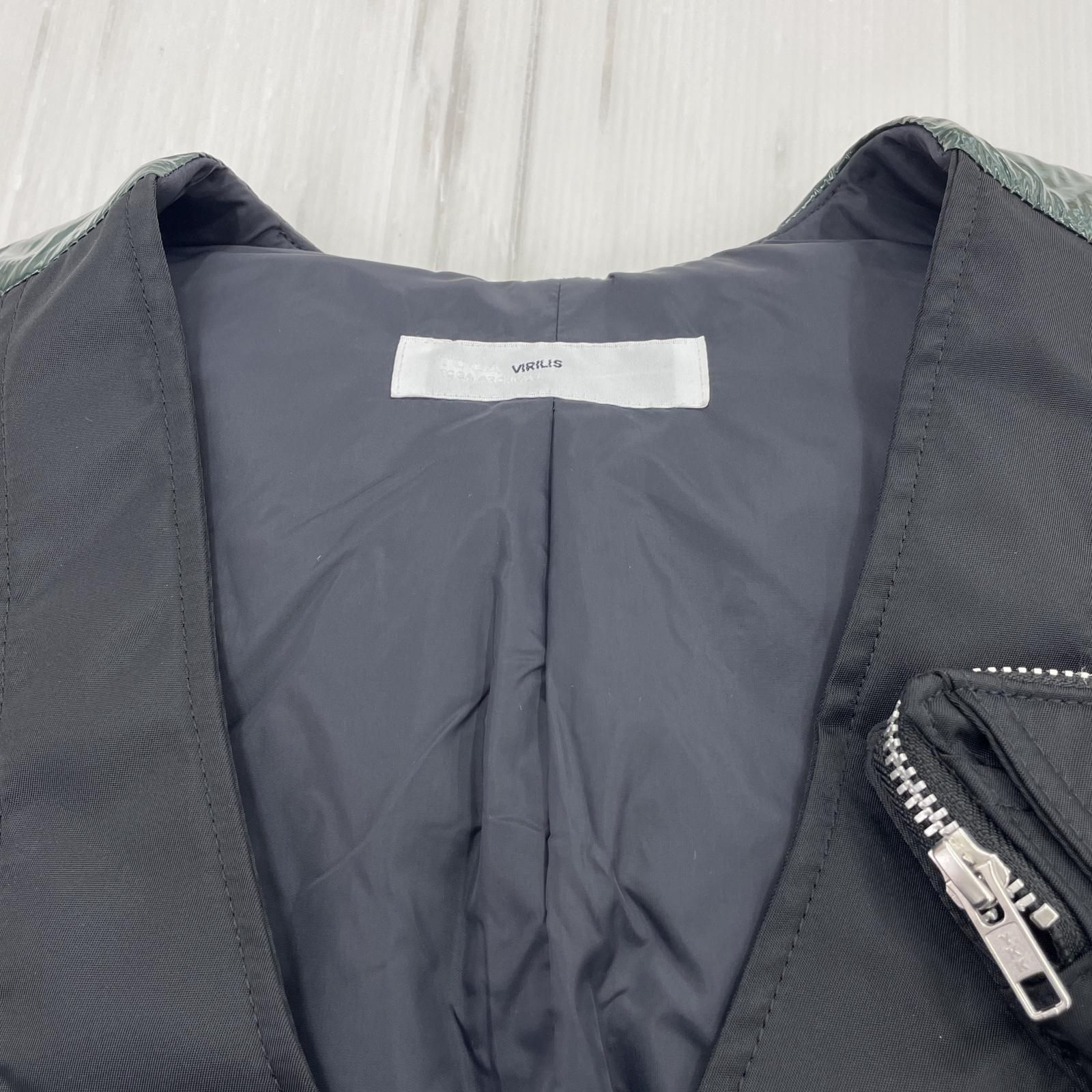 TOGA(VIRILIS）/Coating taffeta vest/パデッドベスト/46/グリーン 