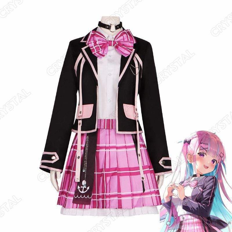 Hololive コスプレ バーチャル 湊あくあ コスプレ衣装 人気 制服 キャラクター みなと あくあ コスプレ用 イベント 仮装 舞台装 演出服 漫遊展 撮影用 観賞用 祭り 贈り物 誕生日 ハロウィン クリスマス