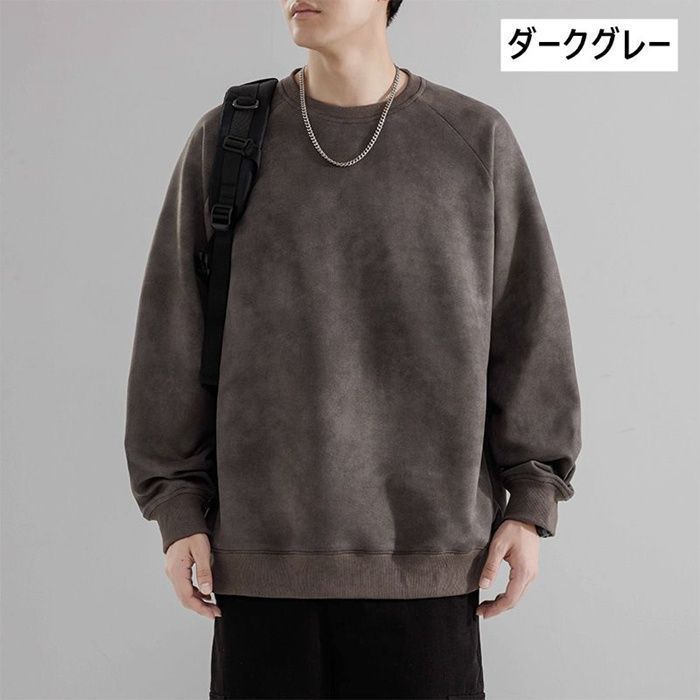 長袖トレーナー メンズ トレーナー クルーネック 長袖 ロンT
