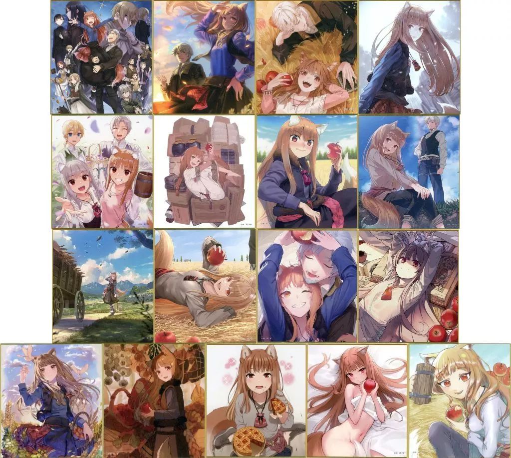 紙製品 全17種セット ミニ色紙 くじ引き堂 電撃文庫30周年記念 狼と香辛料 オンラインくじ D賞