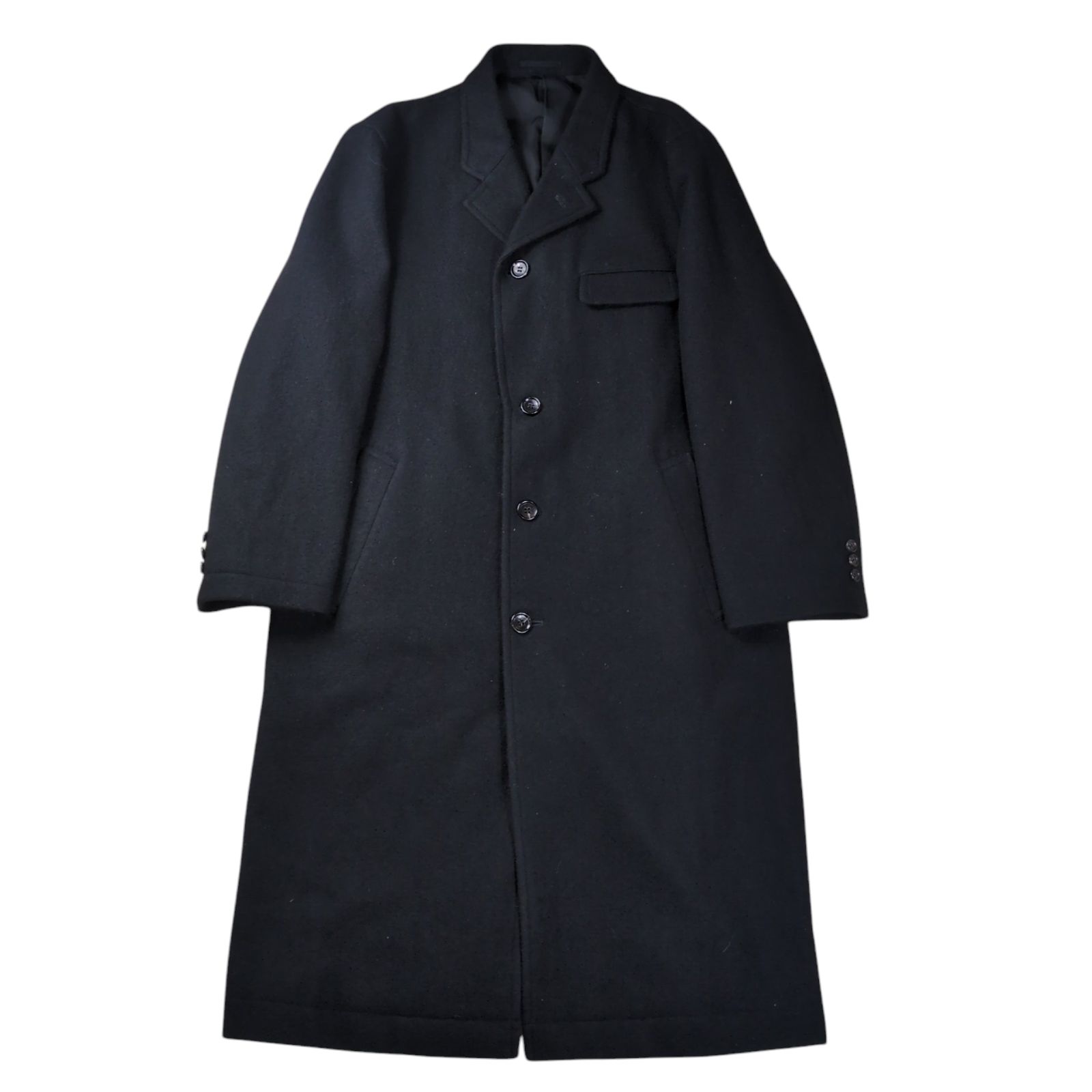 COMME des GARCONS HOMME 1997AW  Wool Melton Over Size Balmacaan Coat