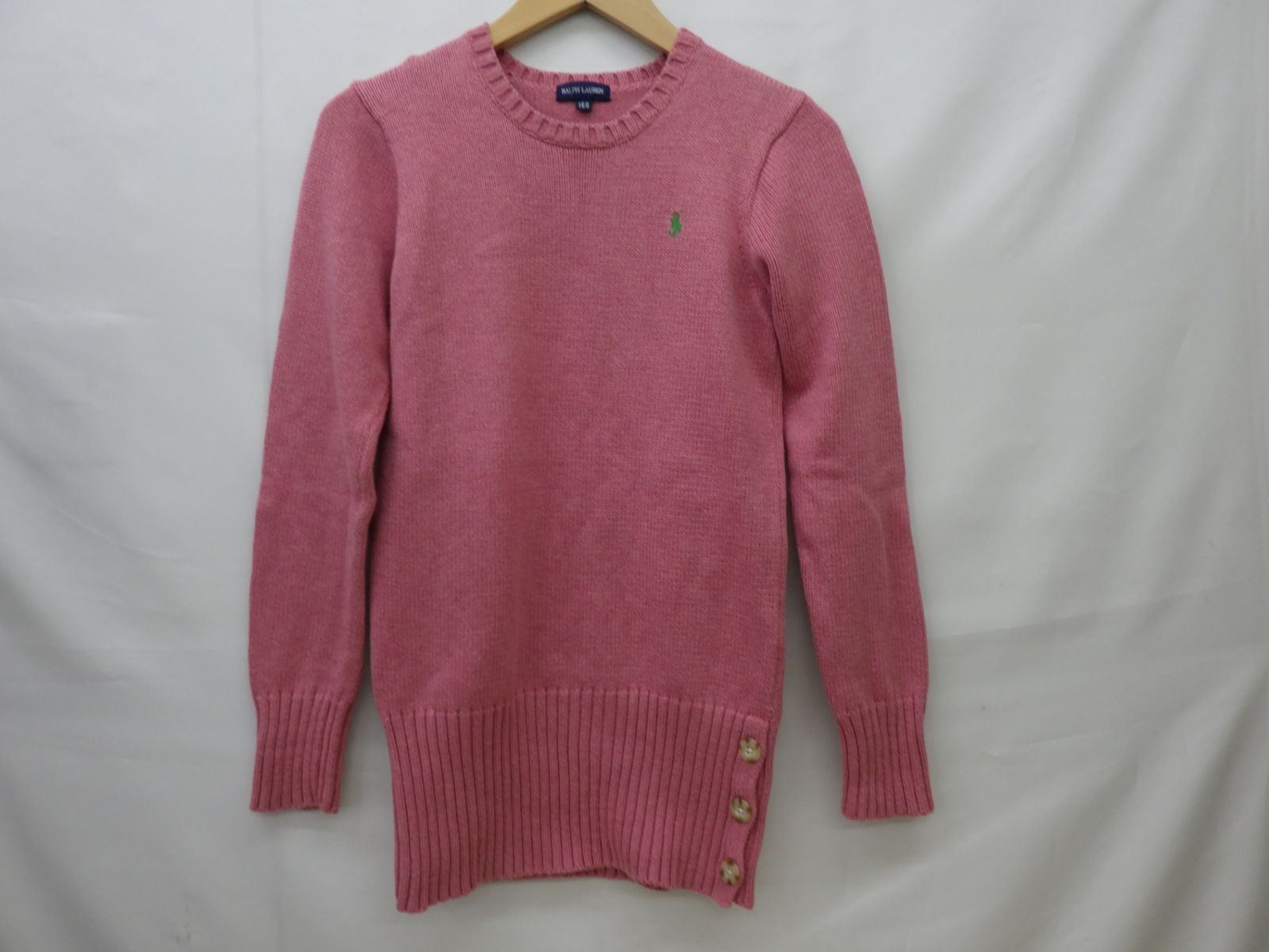 ラルフローレン コットン セーター ニット キッズ 女の子 レディース 長袖 中古品