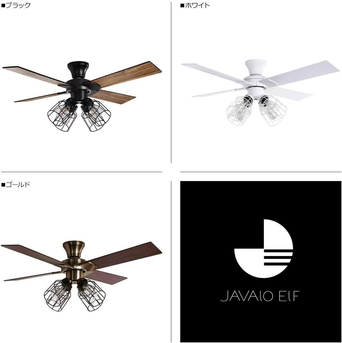 JAVALO ELF ジャヴァロエルフ 安心の3年保証 Modern Collection シーリングファン フィラメントLED付 JE-CF003 GD ゴールド フィラメント NEXPOTALLINN_EU