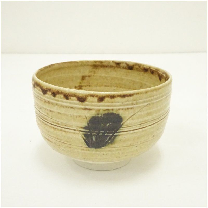 美術品・アンティーク・コレクション 黄瀬戸茶碗 水野双鶴 共箱 茶道具
