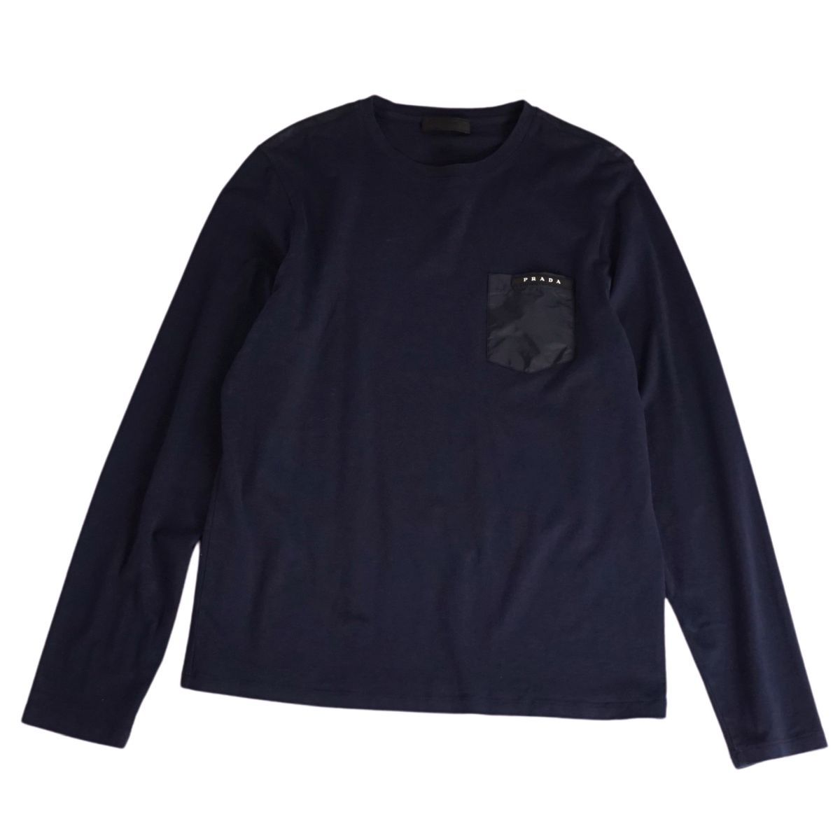 美品 プラダ PRADA Tシャツ カットソー ロングスリーブ 長袖 コットン 