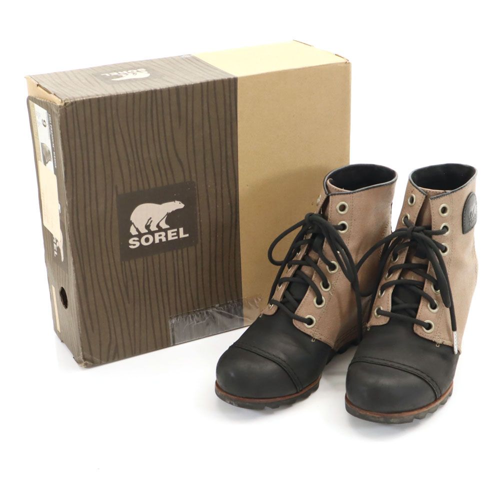 ソレル ショート ブーツ 26 ブラウン系 SOREL 箱付き レディース 