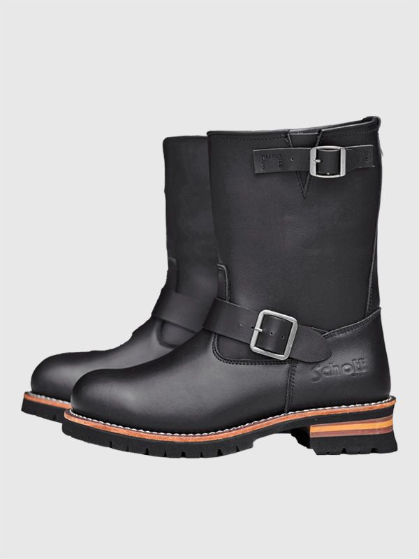 Schott ショット エンジニアブーツ メンズ グッドイヤーウェルト製法 シンプル おしゃれ かっこいい 牛革 経年変化 エイジング ブラック ブラックレザー S23001