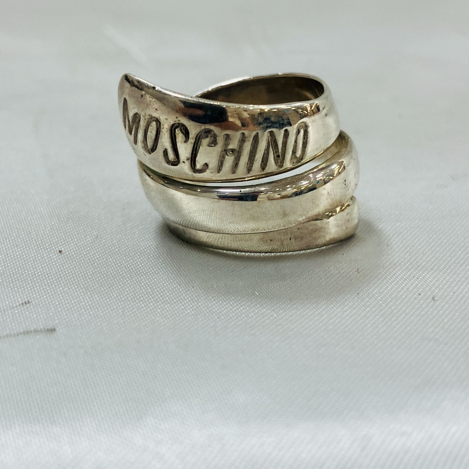 激安ブランド A【MOSCHINO】 モスキーノ リング 指輪 SV925 シルバー 8号 アクセサリー