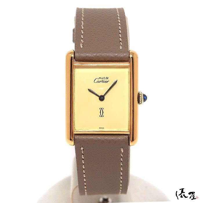 OH済/仕上済】カルティエ マストタンク LM クリーム 手巻き式 極美品  