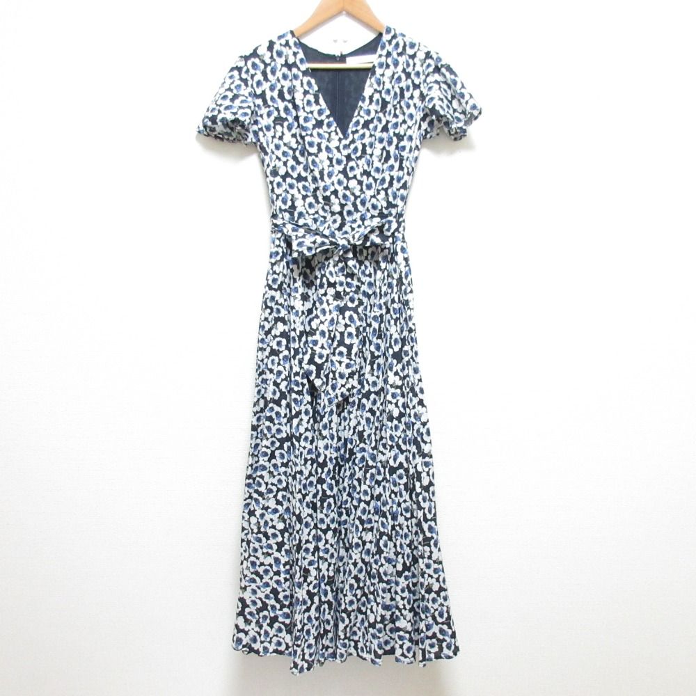 MARIHA マリハ ワンピース 36(S位) 白x黒(花柄) 【古着】【中古】