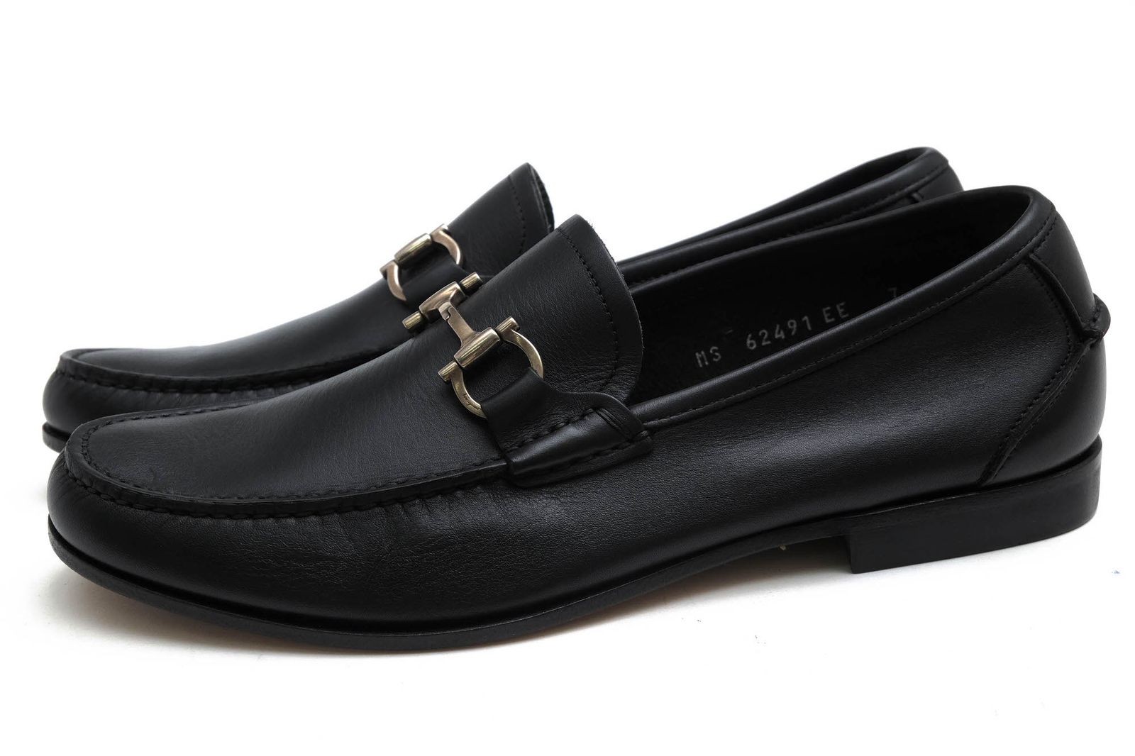 フェラガモ Salvatore Ferragamo ビットローファー シューズ 靴 メンズ 男性 男性用 レザー 革 本革 ブラック 黒 ガンチーニ金具 定番
