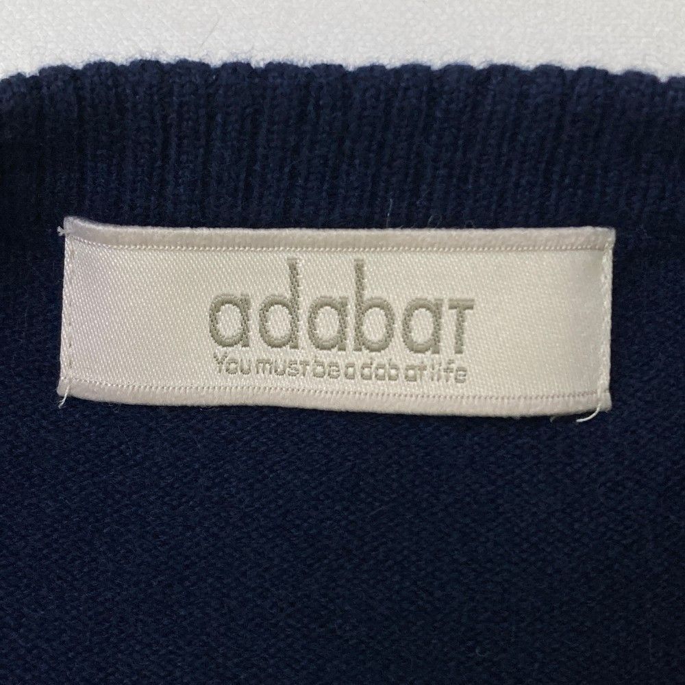 ADABAT アダバット ニットセーター カシミヤ ネイビー系 46