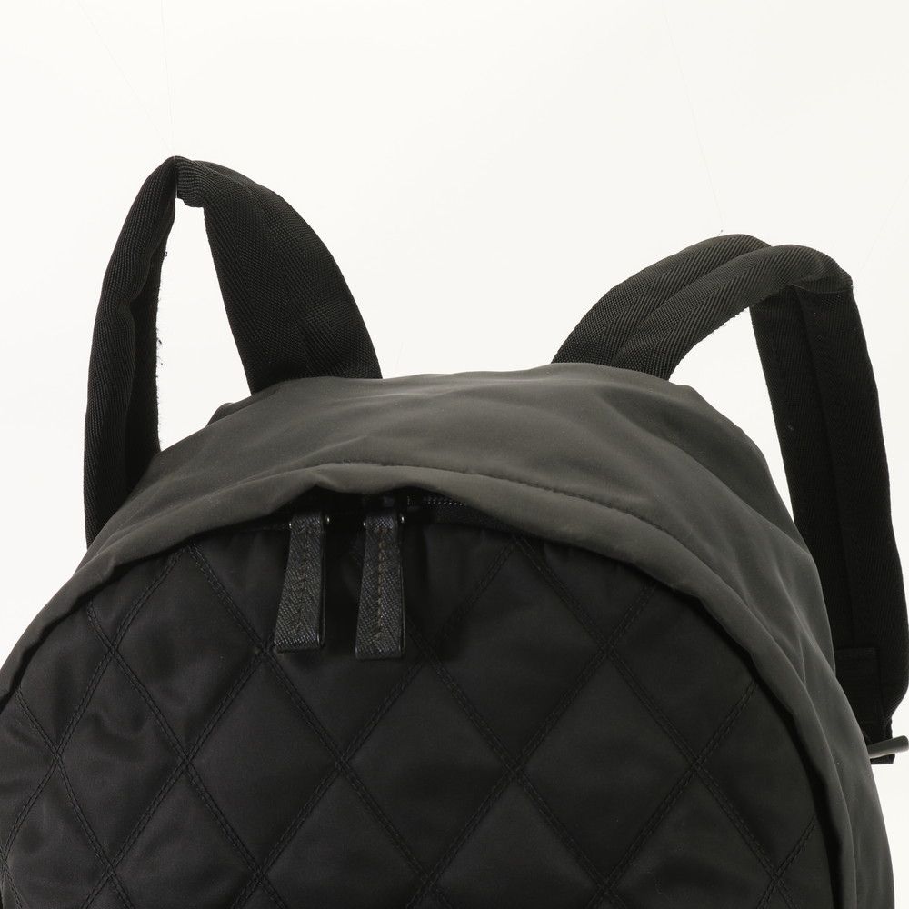 美品✨️ PRADA ブラック キルティングリュック ナイロン 黒 サフィアーノ PRADA 【新品同様】プラダ キルティングナイロン リュックサック