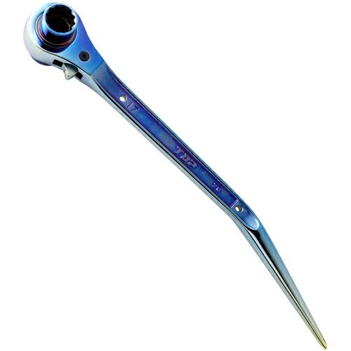 限定カラー TOP 鳶仕様ラチェットレンチ イオンプレーティング青色 RM-17X21N-BT-B ラチェットレンチ 工具