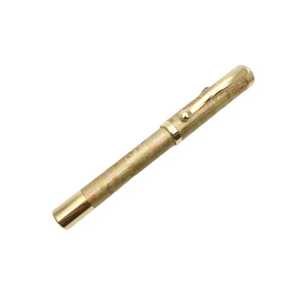 日本製 万年筆 |文房具 金箔格子 金色 美濃和紙 友禅紙 文具 オフィス用品 ステーショナリー