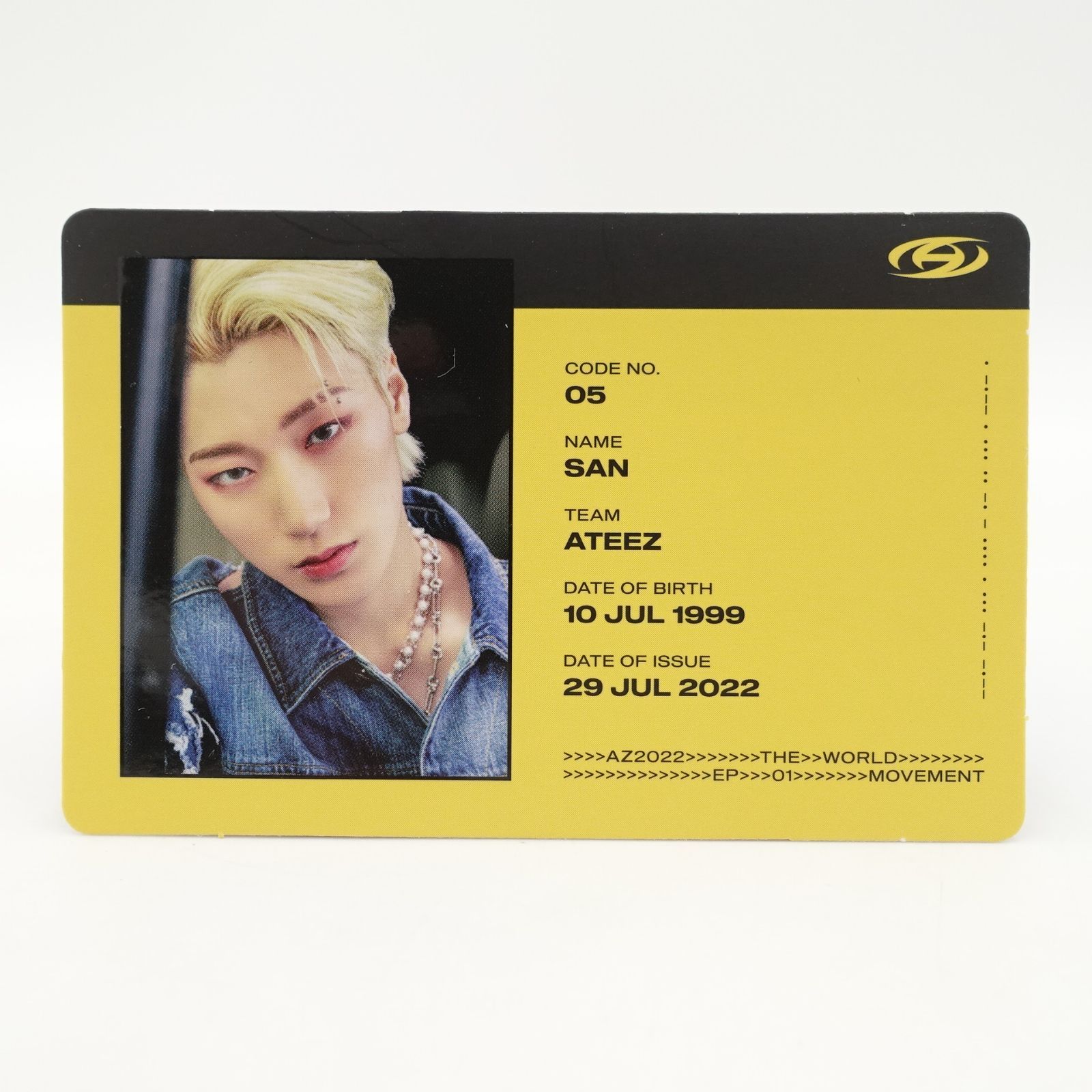 ATEEZ サン THE WORLD EP.1: MOVEMENT トレカ フォト カード SAN