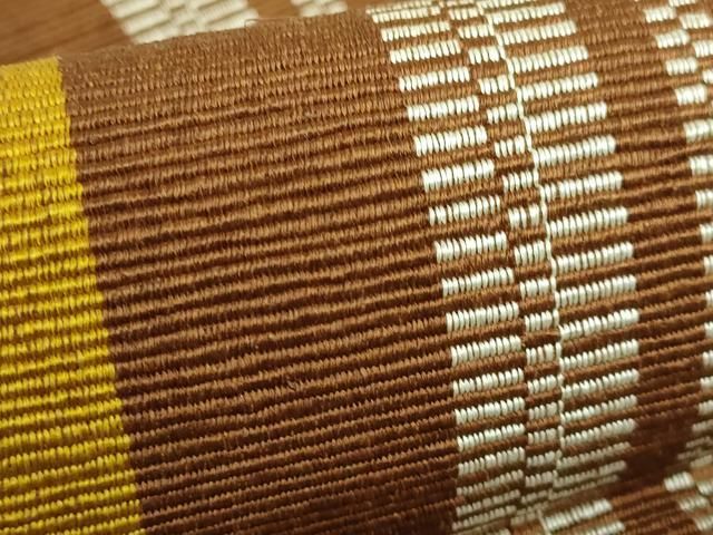 平和屋着物■極上　本場黄八丈　半幅帯　間道　逸品　DZAA6767kh5 平和屋着物□極上 本場黄八丈 半幅帯 間道 逸品 DZAA6767kh5 - メルカリ