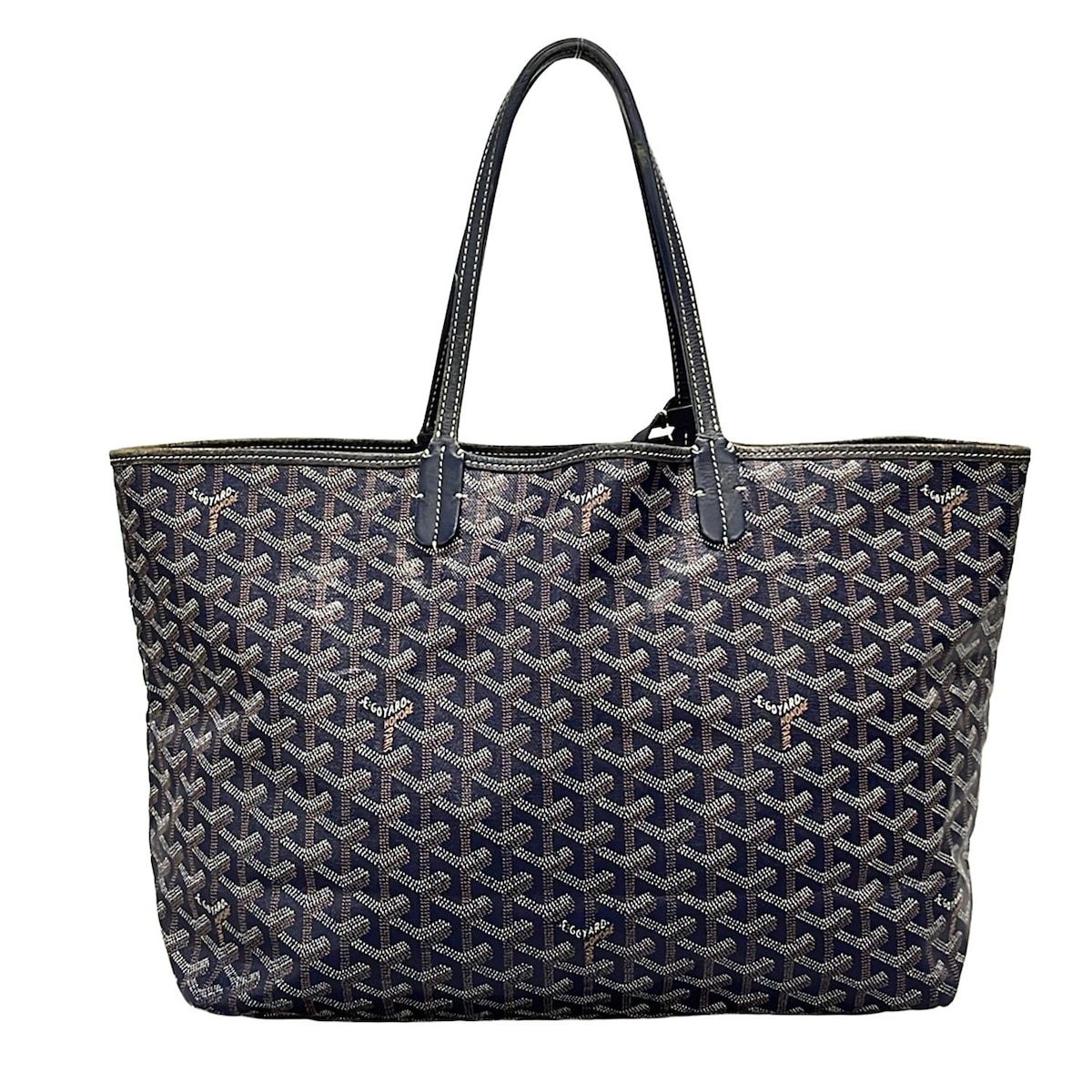 GOYARD ゴヤール トートバッグ サンルイPM ネイビー レザー