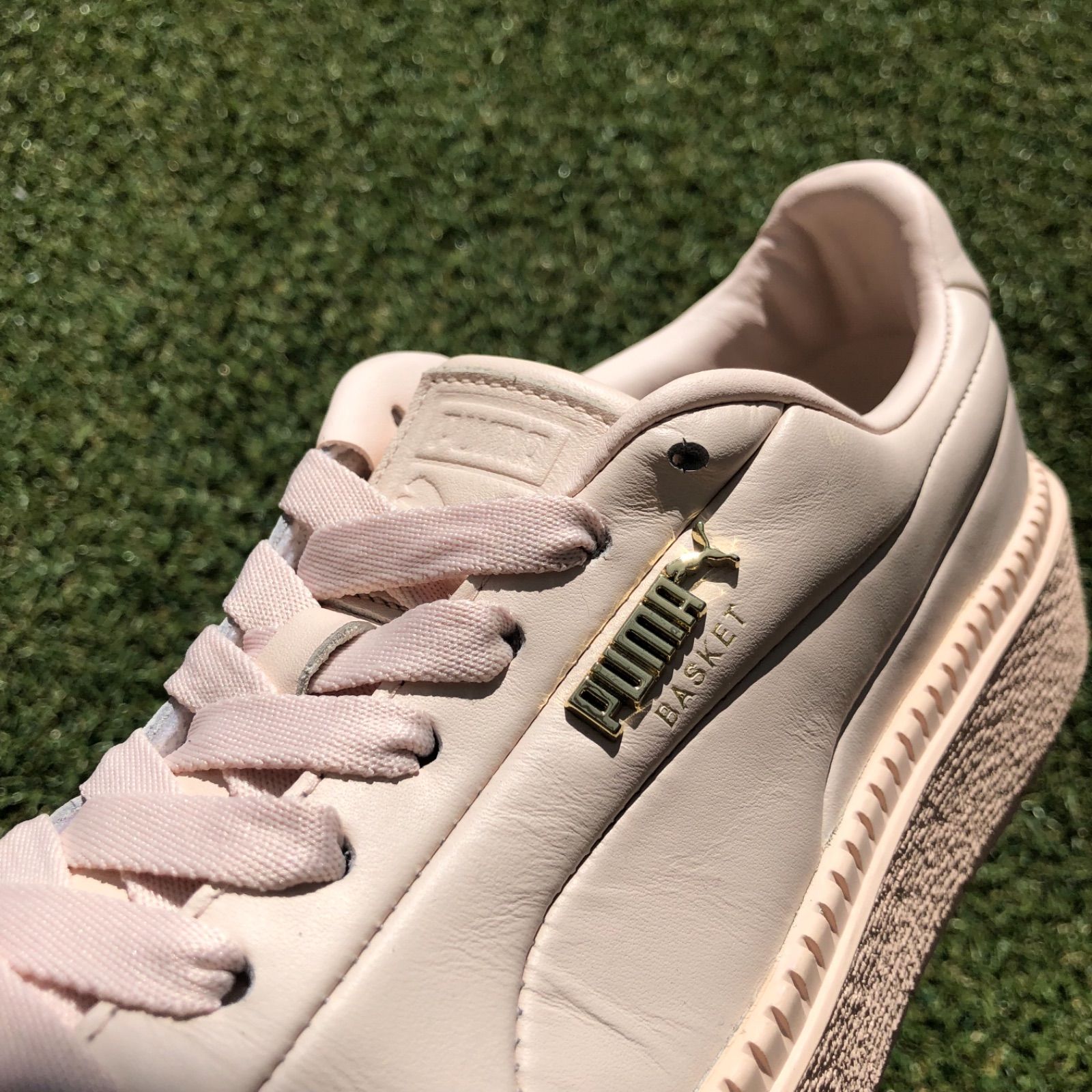 美品24PUMAプーマ スエード プラットフォームトレース プレミアム G323