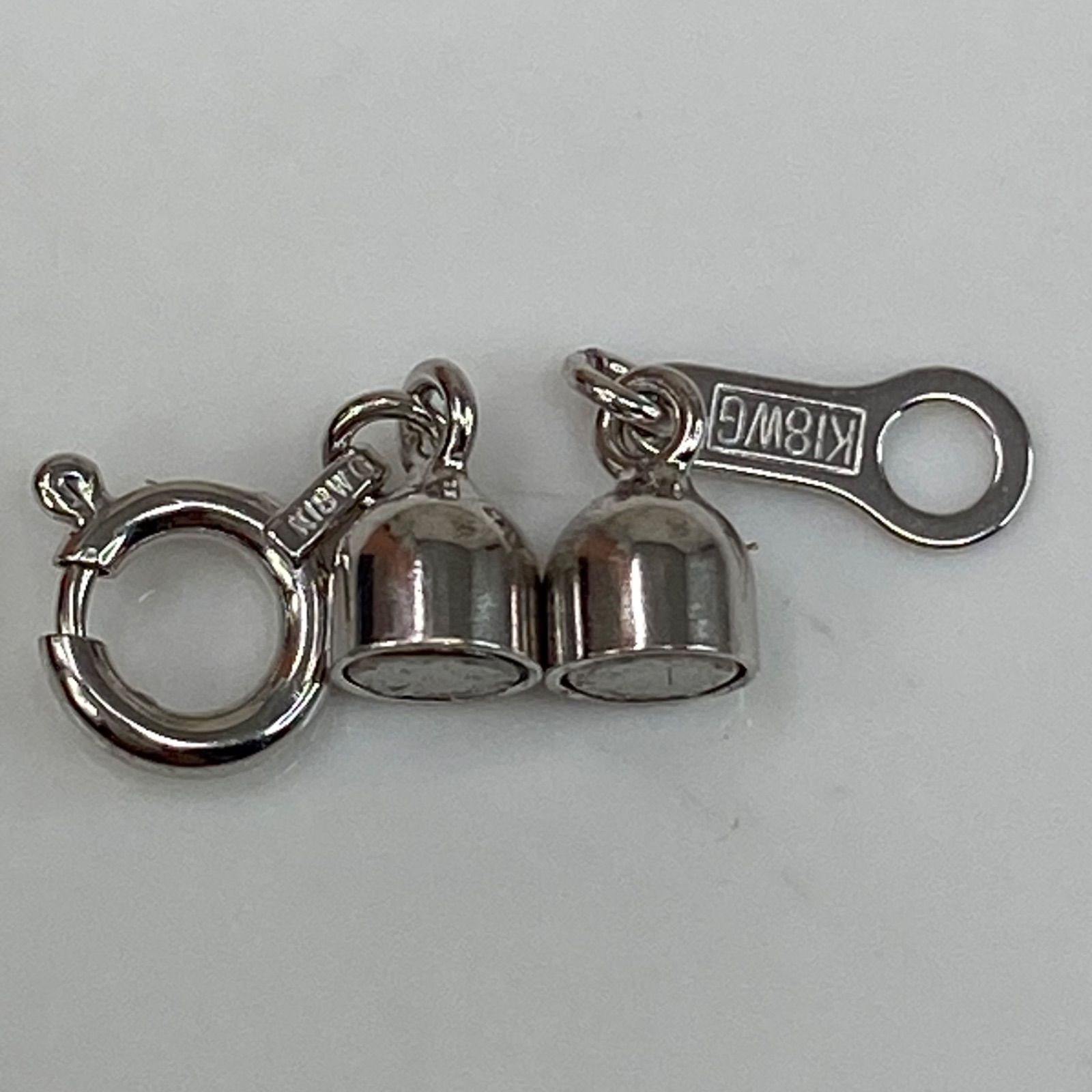 k18WG AU750 18金　ホワイトゴールド ミニマグネットクラスプ k18wg AU750 18金 ホワイトゴールド ミニマグネットクラスプ