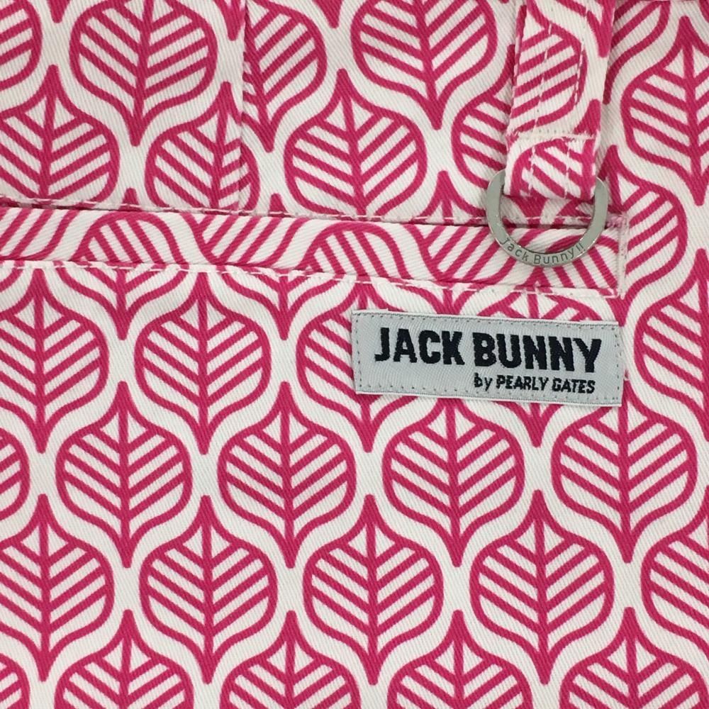 超美品】ジャックバニー ショートパンツ 白×ピンク リーフ柄