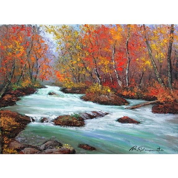 絵画　油彩　辻京子　桜島　油絵Ｆ１０キャンパスのみ　送料無料 絵画 油彩 辻京子 桜島 Ｆ４ 油絵キャンパス作品 辻 京子『初夏の梓川