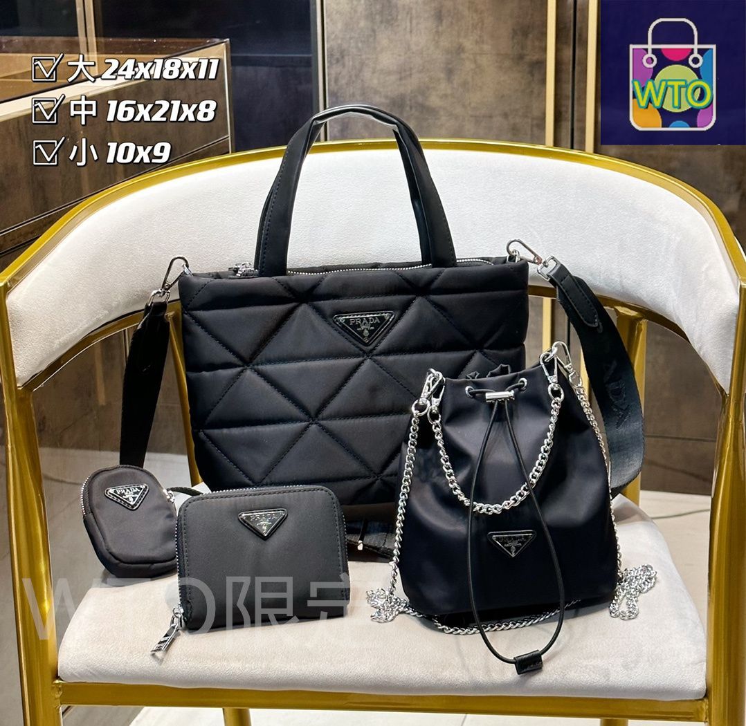 プラダPRADAバックオープンワンピース42ブラック　謝恩会　パーティー PRADA＊Re-Nylon Gabardine pinafore エプロンドレス＊送料込