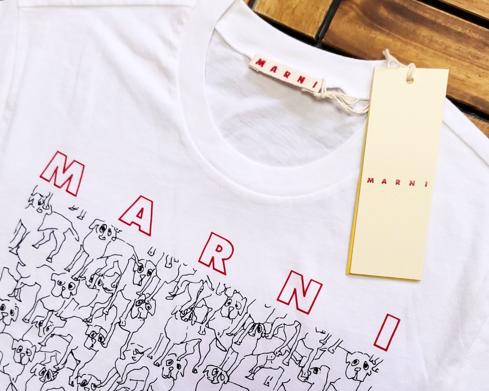 人気 残り１点 MARNI マルニ キッズ Tシャツロゴ ホワイト14y MARNI マルニ Tシャツ KIDS マルニキッズ 大人も着用可能 M01466