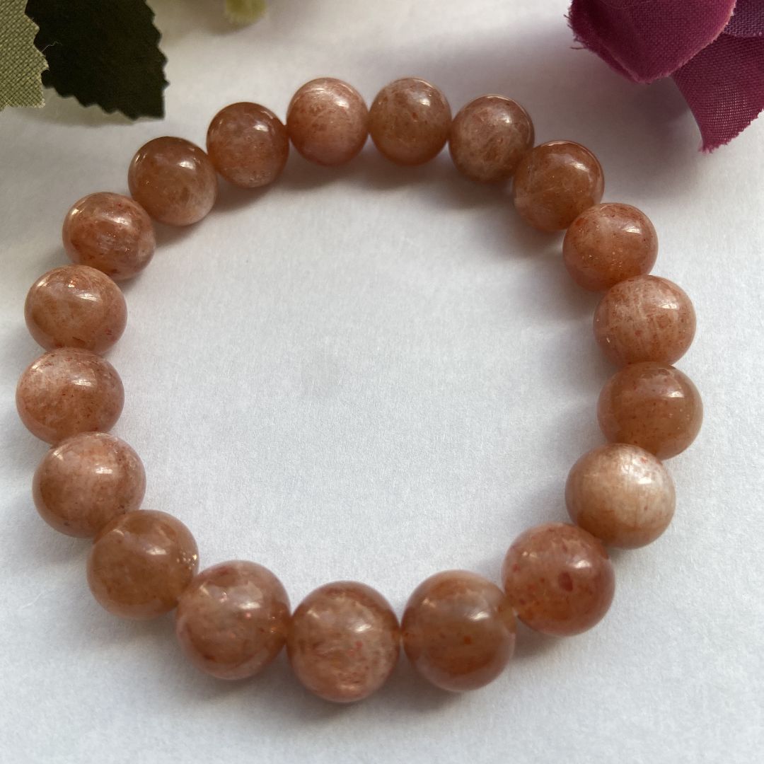 57 天然石 サンストーンブレスレット タンザニア産