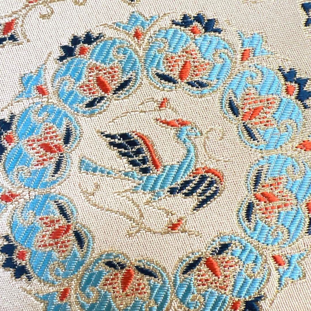 開き名古屋帯 金糸 鳳凰 蜀江紋 唐花 着物 084a d - メルカリ