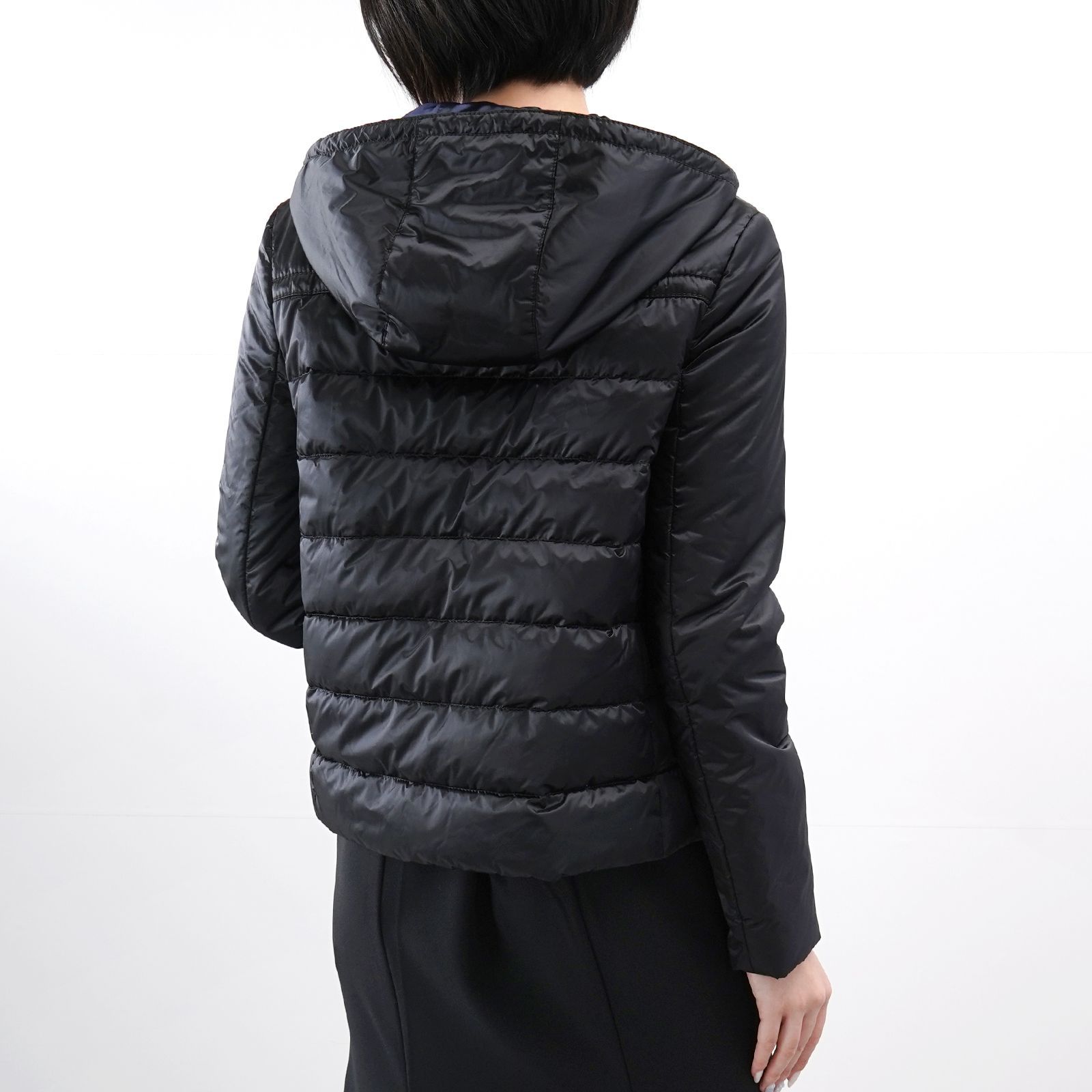 PRADA ダウンジャケット BLACK ブラック 三角ロゴプレート付き