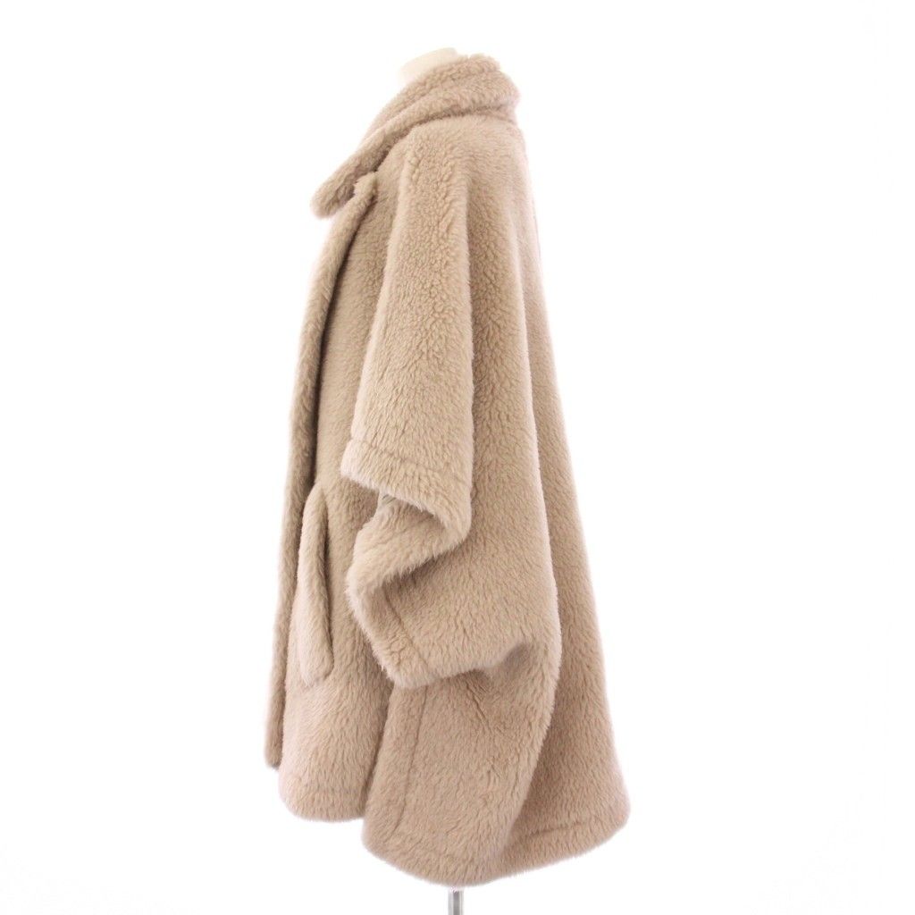 値下げ　MaxMara KABIR ロゴポンチョ　カバー付き　白タグ マックスマーラ MAX MARA 23AW TEBE テディベア ポンチョ ケープ