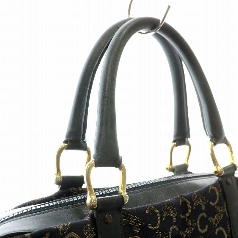 使用感少なめ CELINE ボストンバッグ 黒 マカダム柄 楽天市場】CELINE セリーヌ ボストンバッグ マカダム柄 デニム