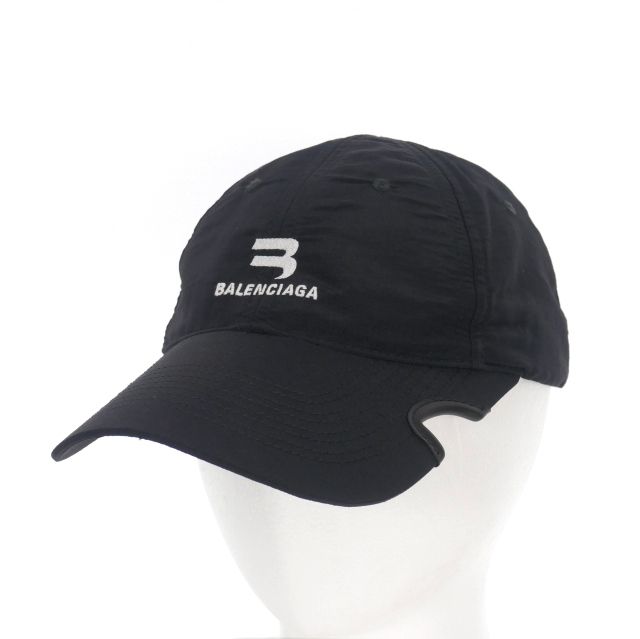 バレンシアガ BALENCIAGA SPORTY B ロゴ ベースボールキャップ 帽子 L 59cm ブラック 黒 704102 459B1 国内正規