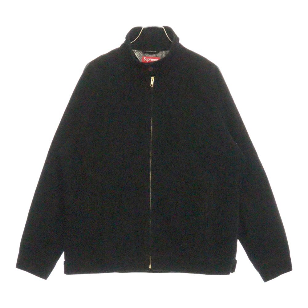 SUPREME シュプリーム 14AW Corduroy Harrington Jacket コーデュロイ 裏地パイソン ジップアップ ジャケット スイングトップ ブラック
