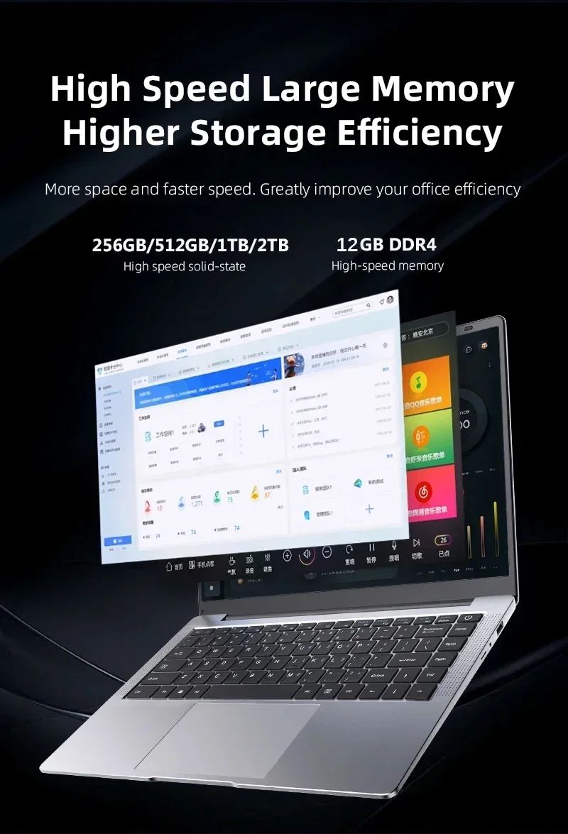 FANHUN 14.1インチ Windows 11 Pro搭載 ノートパソコン Core i7-7500U 12GB RAM 2TB SSD Office 2025 Professional Plus ノートブック CHRISTIANNAURATH_COM_BR