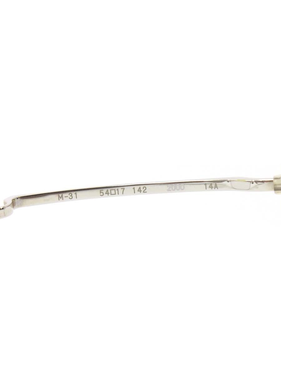 フォーナインズ M-31 メガネ 透明/シルバー コンビフレーム ハーフリム