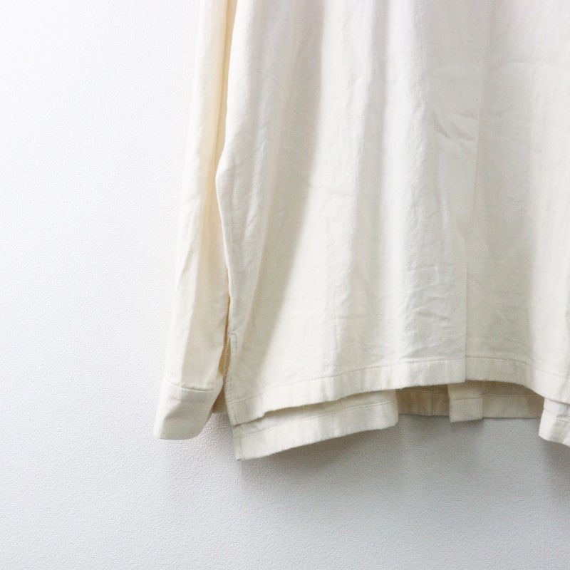 2022AW エヴァムエヴァ evam eva cotton wool back button shirt