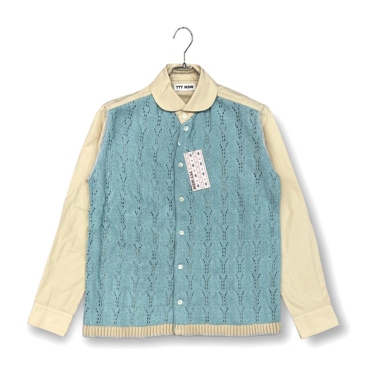 TTT_MSW 22SS Knit Cardigan Docking Shirt 【希望者のみラッピング 