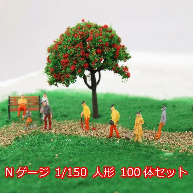 ミニチュア ジオラマ 人形 フィギュア Nゲージ 1/150 人 100体セット 人間 鉄道模型 ミニチュアパーツ 模型 DIY ランダム 100体 セット プラモデル 立ち姿 座り姿 など レイアウト わき役