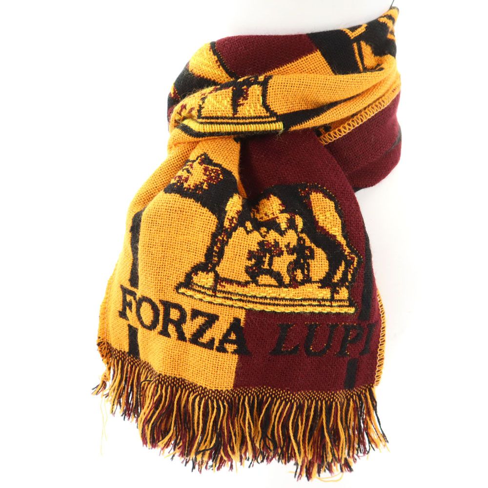 サッカーマフラー ローマ FORZA LUPI  未使用 FORZA LUPI イタリア製 マフラー ボルドー 他 FORZA LUPI ユニ