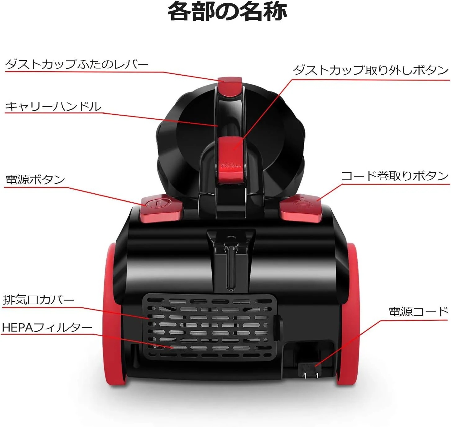 【3114-108-76】掃除機 キャニスター コード式　サイクロン 3114-108-76】掃除機 キャニスター コード式 サイクロン